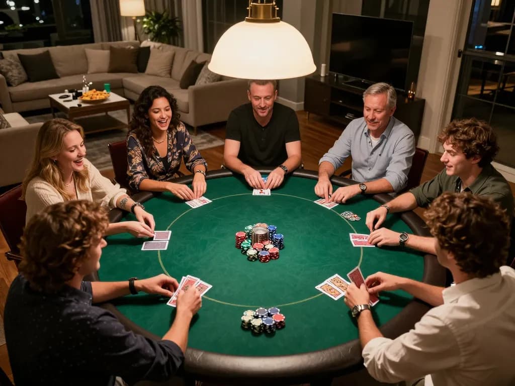 ee88 poker night atmosphere with players enjoying friendly competition and strategic gameplay
