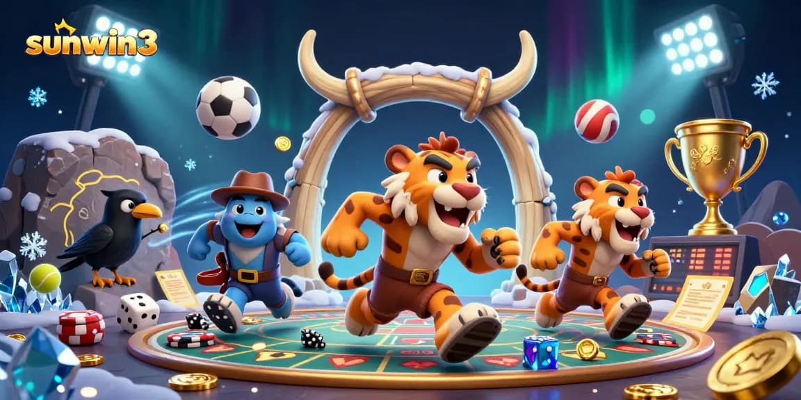Experience winning at sunwin3 with dynamic casino characters in a lively gambling scene.