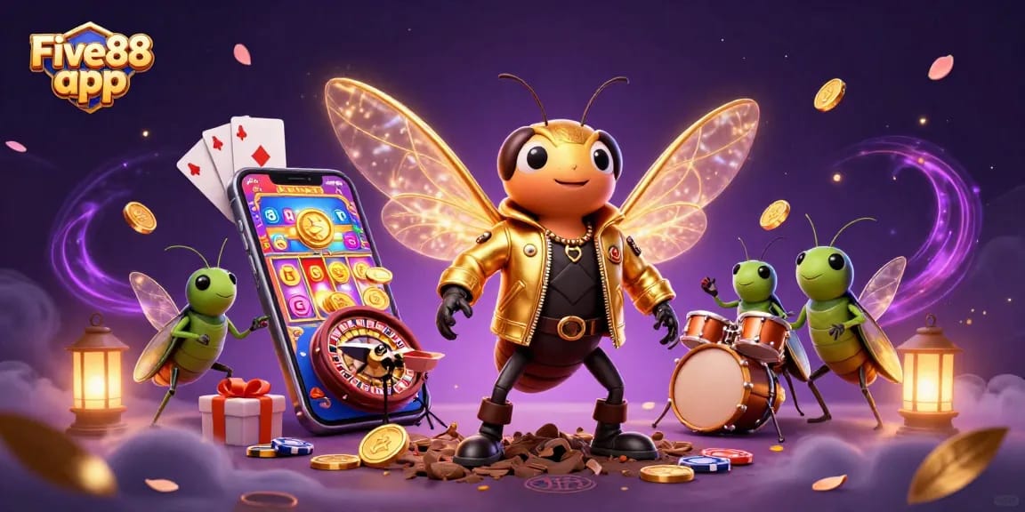 Experience the vibrant Five88 app gameplay with dynamic casino action and colorful game elements.
