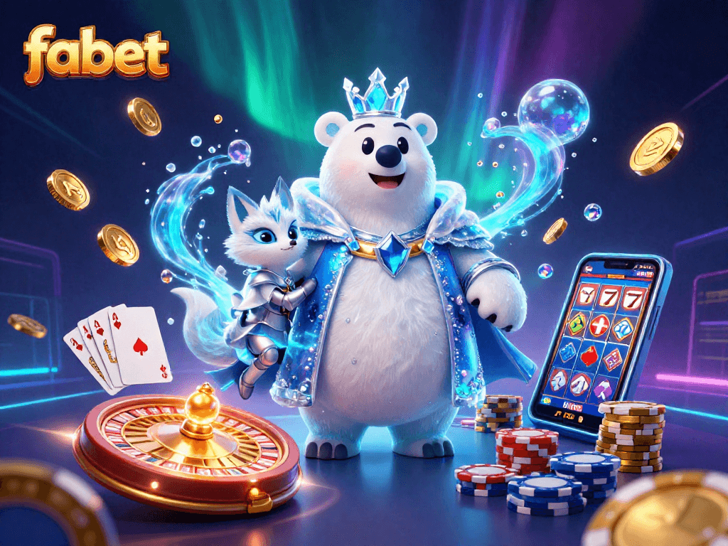 Win big with fabet as the ice king and a snow fox capture the thrill of casino games
