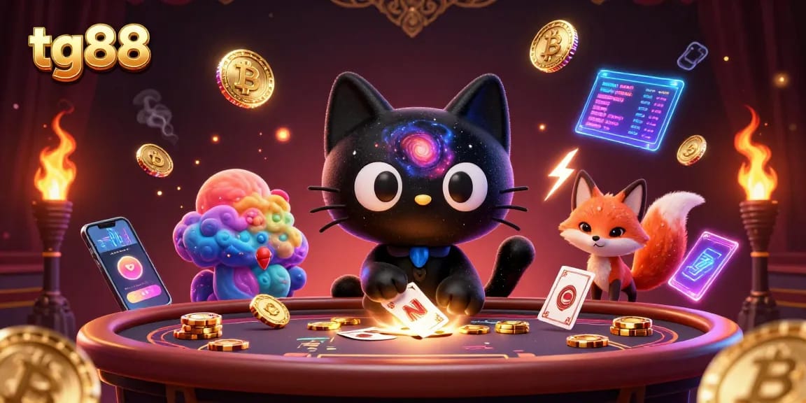 Experience thrilling gameplay with tg88 at the cosmic casino featuring dynamic 3D characters and crypto elements.
