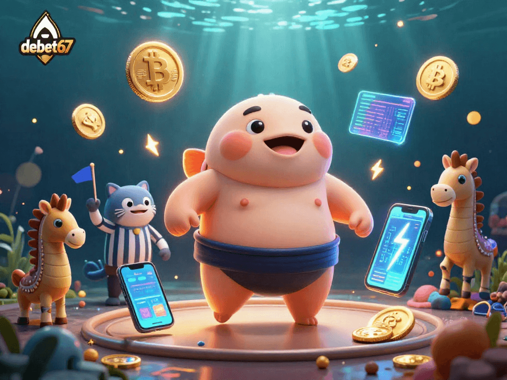 Engage in thrilling gameplay at debet67 with colorful underwater casino action featuring unique characters.