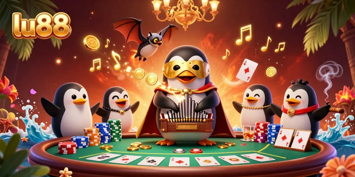 Experience thrilling gameplay with lu88 while enjoying a dynamic 3D casino scene filled with excitement.