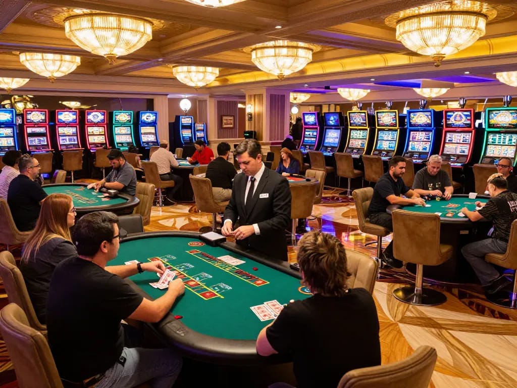 Engaged players strategizing at sc88 casino blackjack tables under warm ambient lighting