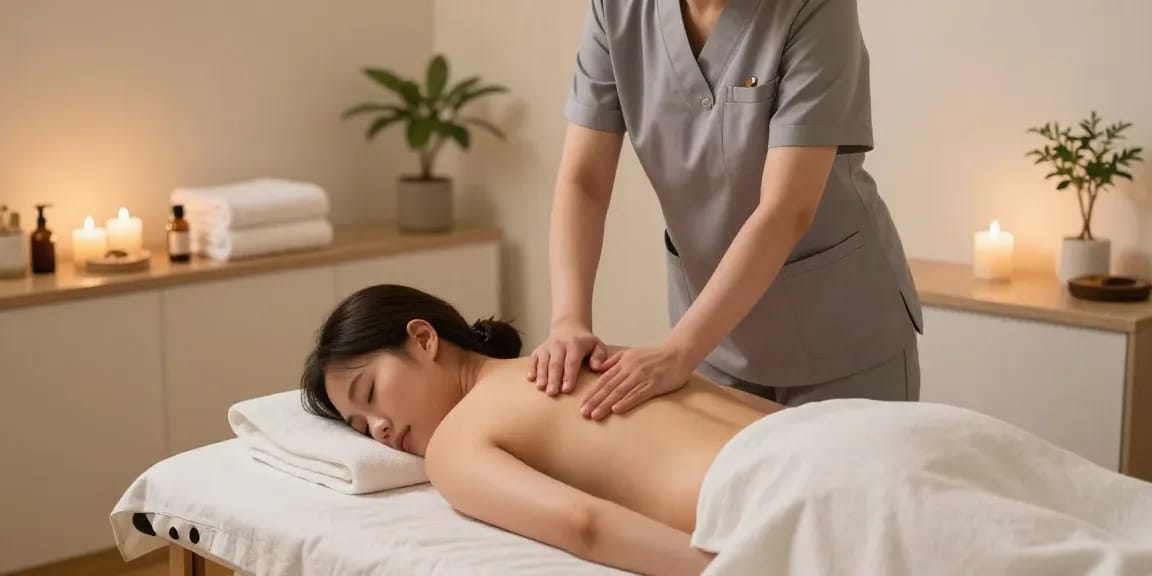 Experience a soothing 천호동출장마사지 in a peaceful home setting.