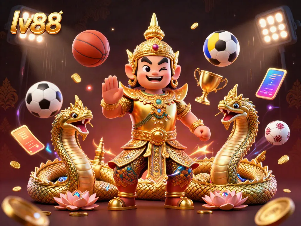 Experience thrilling gameplay and unmatched excitement at lv88 with this vibrant casino illustration.