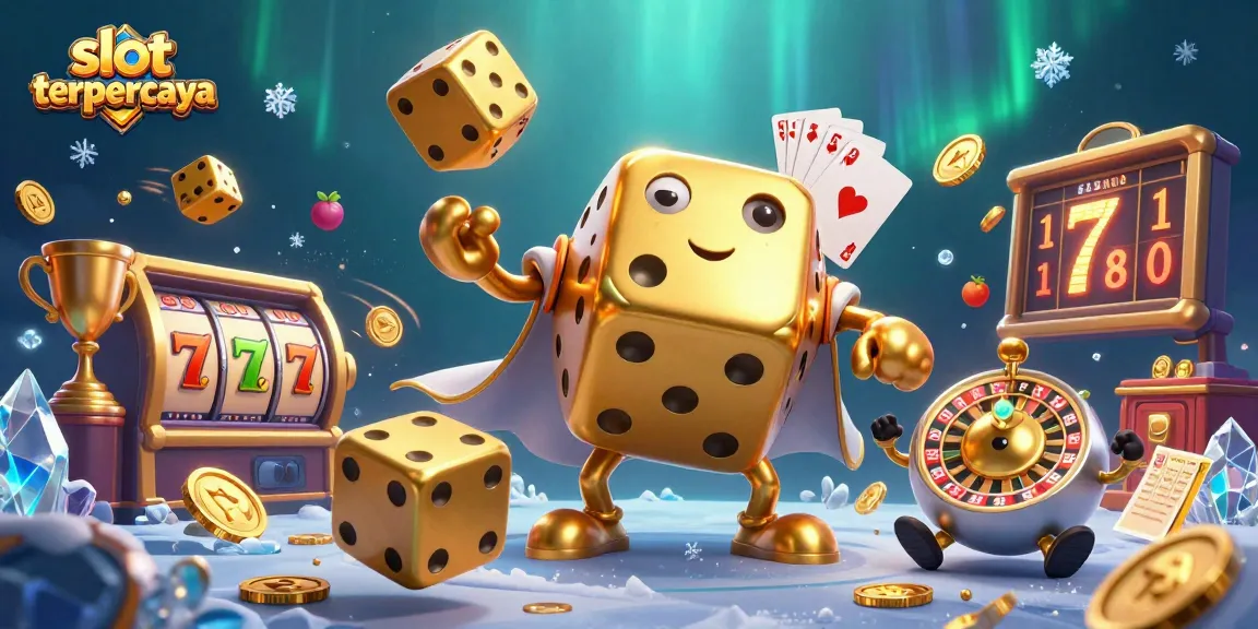 Experience thrilling action with slot terpercaya in this vibrant casino-themed adventure illustration.