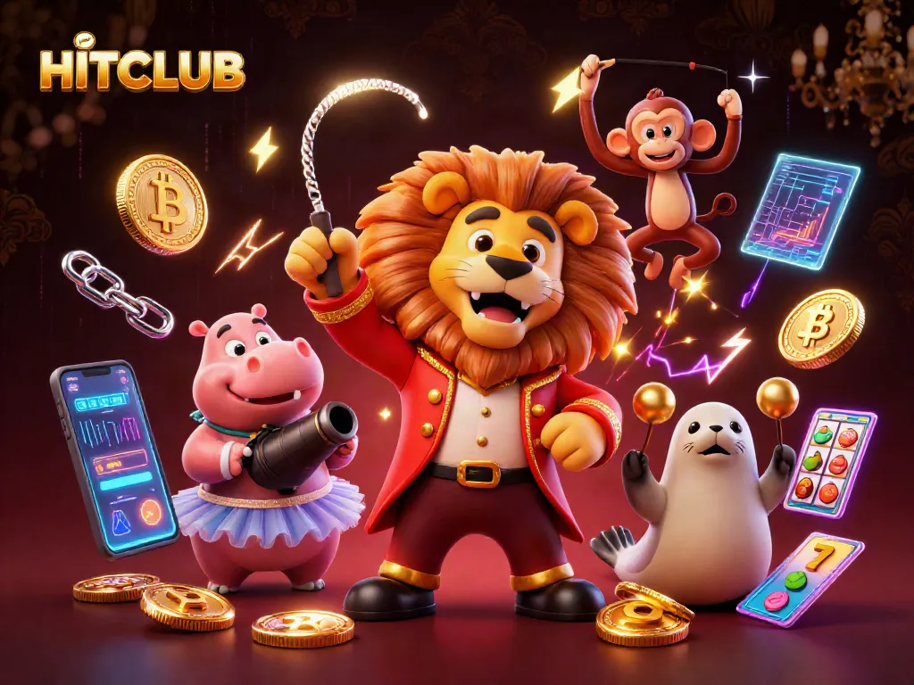 Engage with the HITCLUB casino adventure featuring vibrant characters and dynamic gaming elements.