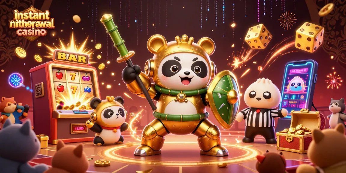 Engage with the instant withdrawal casino themed image featuring vibrant 3D elements and dynamic gameplay action.
