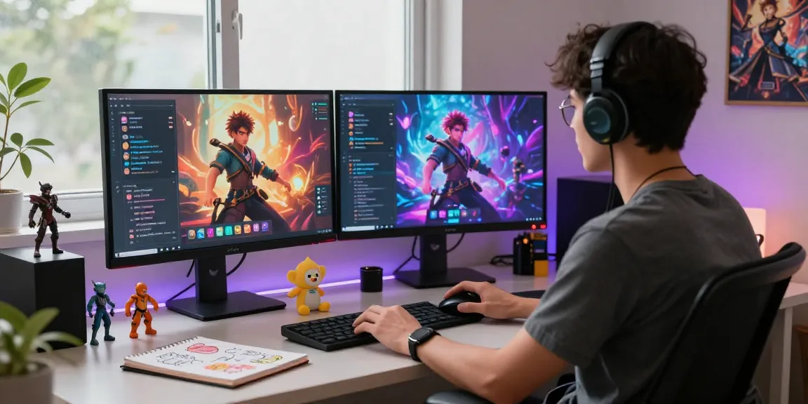 Engaging user experience with nsfw character ai in a cozy home office, showcasing interactive roleplay elements.