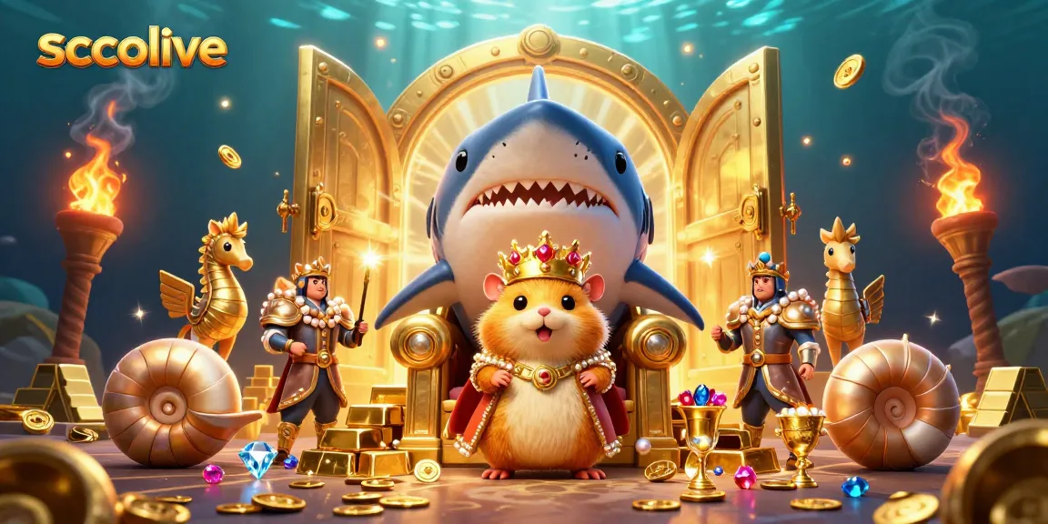 Experience the excitement of socolive with vibrant underwater treasures and royal characters, showcasing dynamic gambling action.
