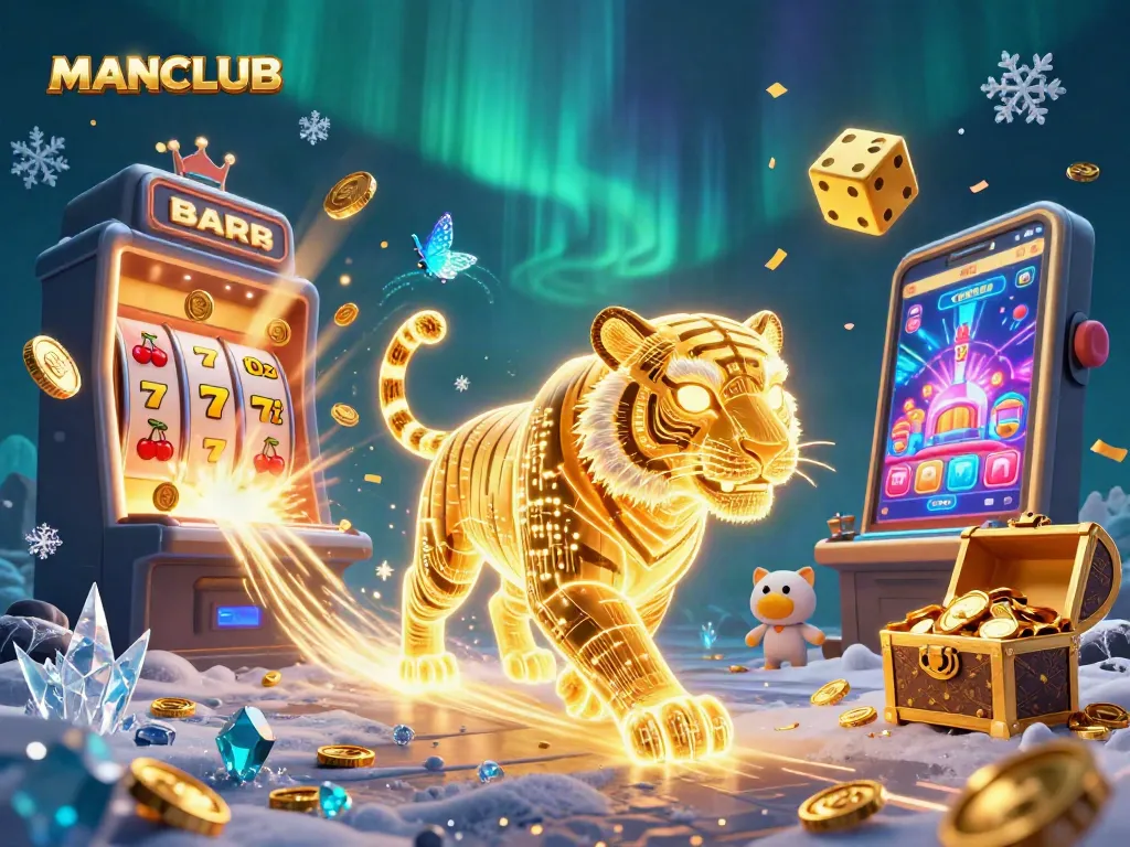 Experience thrilling gameplay at MANCLUB with a vibrant casino scene full of excitement.