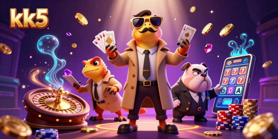 Experience excitement at kk5 as raptors attempt to sneak into a VIP casino lounge among vibrant gaming elements.