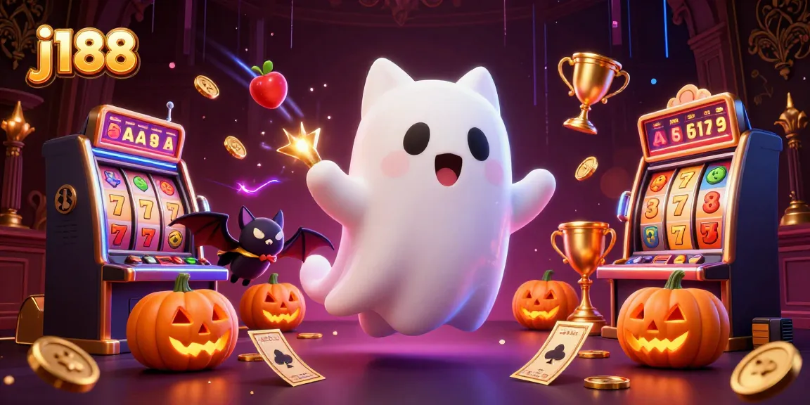 Experience thrilling jackpots at j188 with a friendly ghost cat and dynamic casino elements.