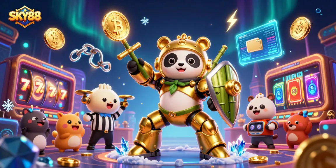Engage with thrilling SKY88 slot games in a vibrant casino arena featuring dynamic gameplay elements and energetic atmosphere.